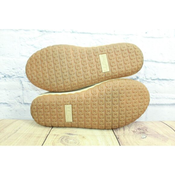 LL Bean Cement Suede Slip-On Fleece Lined Mountain Moccasin Slippers Size 8 M - Picture 9 of 9